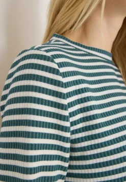 Gestreiftes Strukturshirt