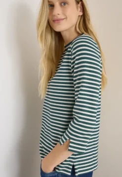 Gestreiftes Strukturshirt