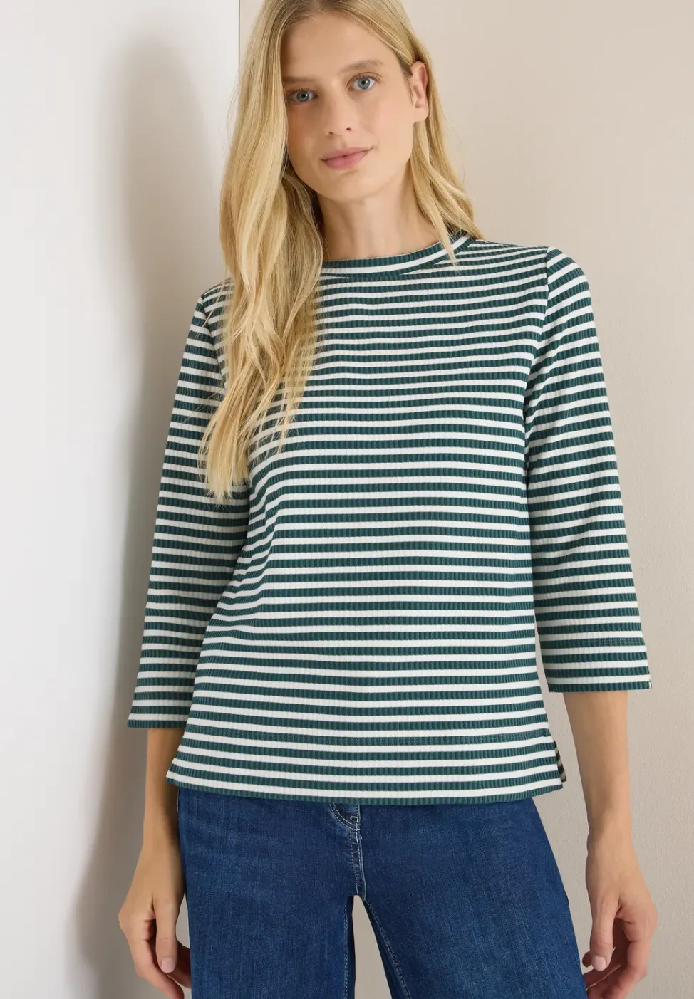 Gestreiftes Strukturshirt