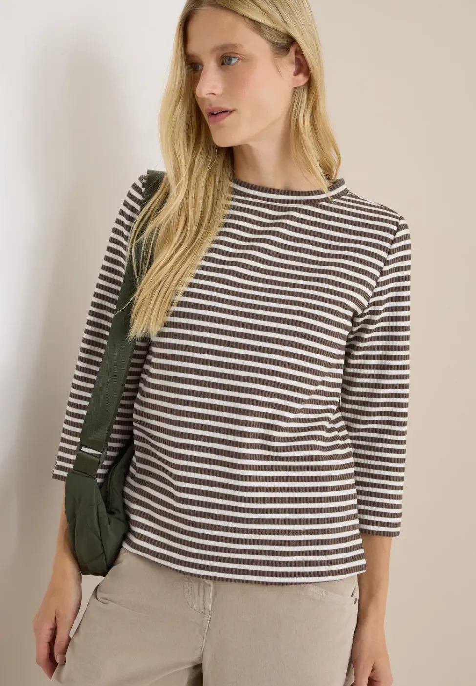 Gestreiftes Strukturshirt