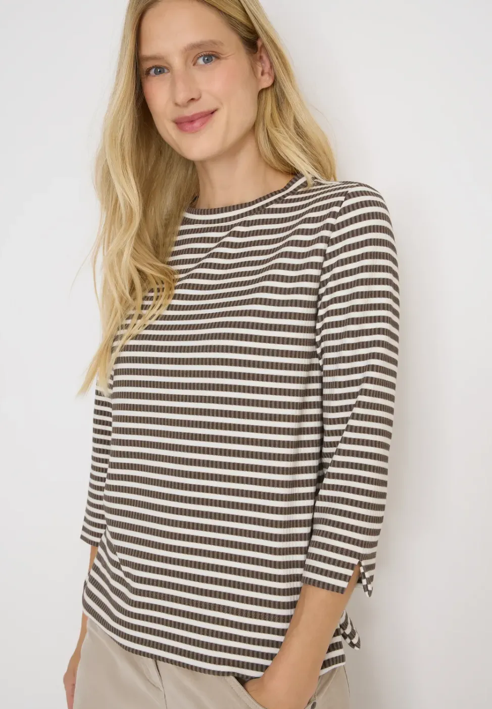 Gestreiftes Strukturshirt