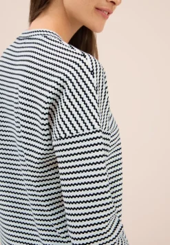 Gestreiftes Strukturshirt