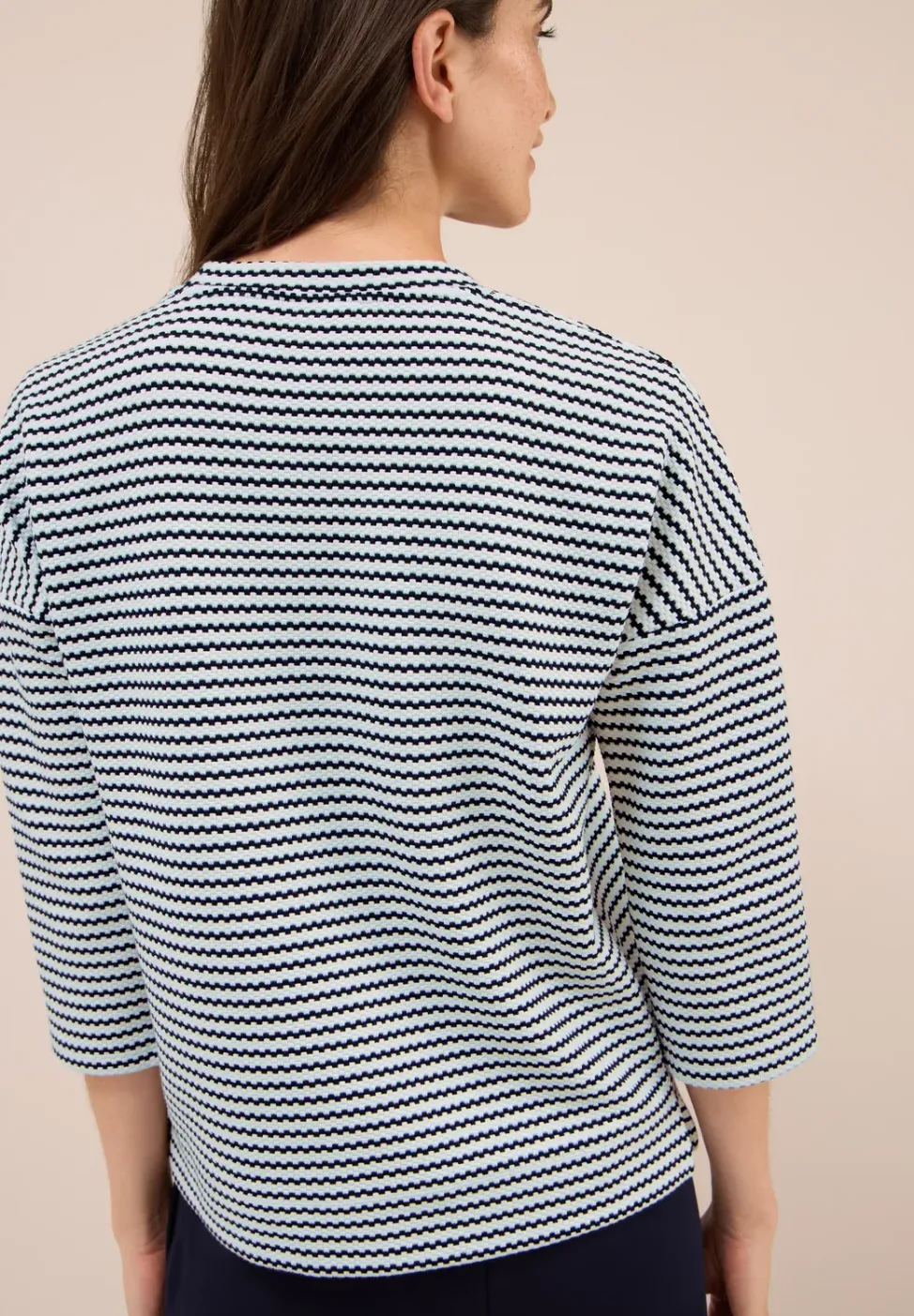 Gestreiftes Strukturshirt