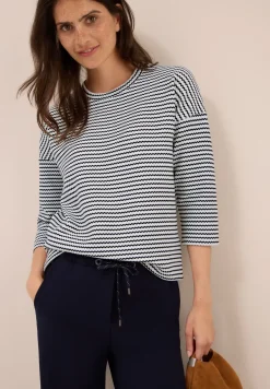 Gestreiftes Strukturshirt
