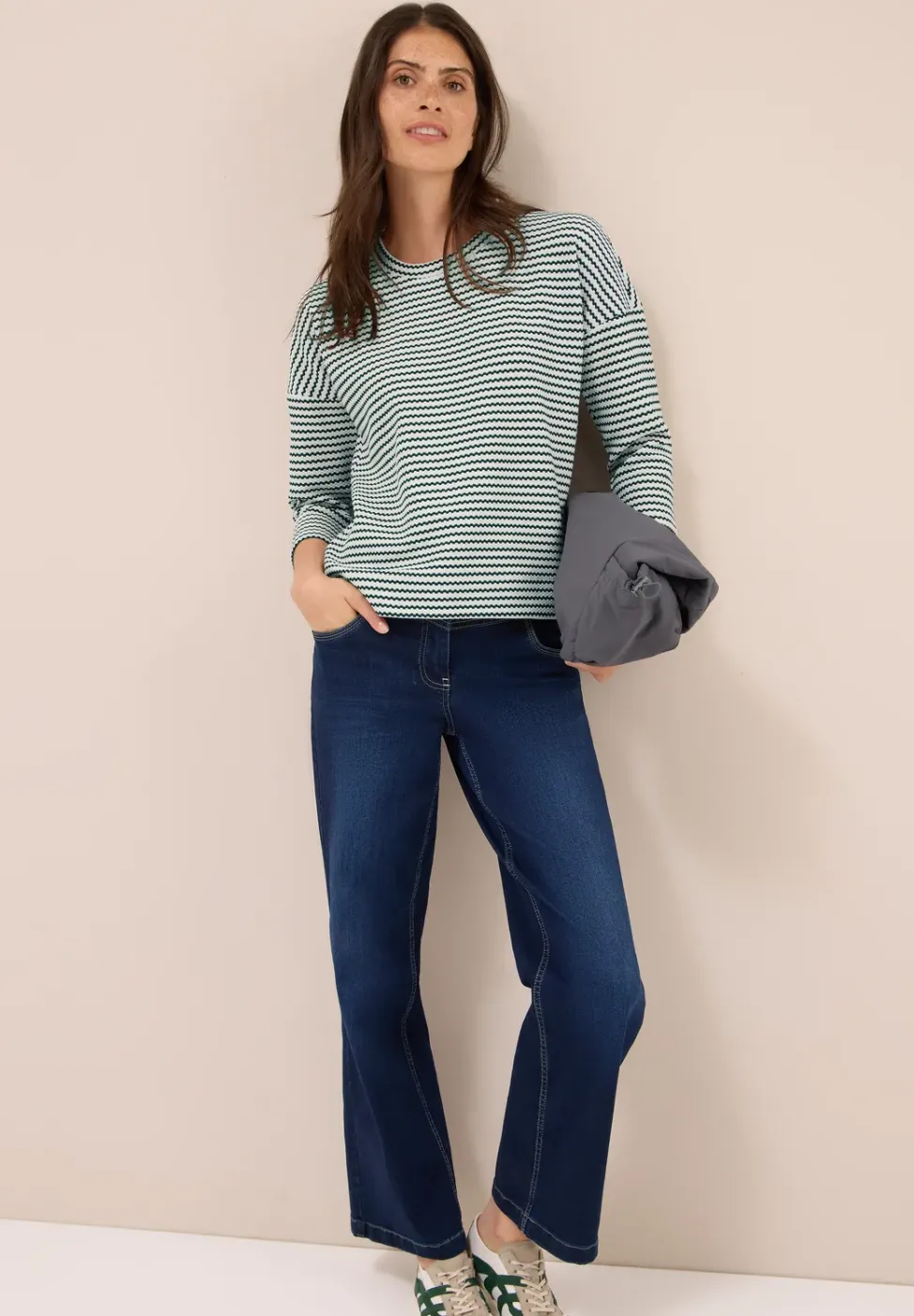 Gestreiftes Strukturshirt