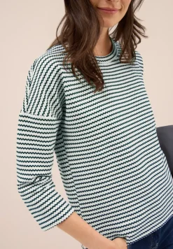 Gestreiftes Strukturshirt