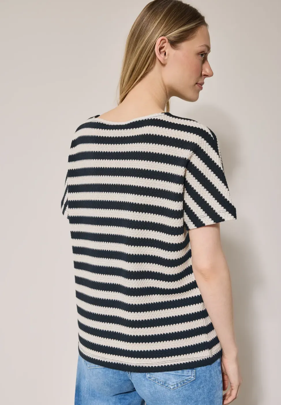 Gestreiftes Strukturshirt