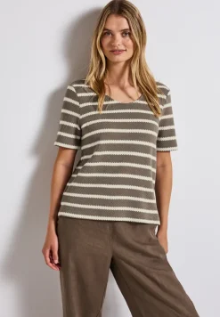 Gestreiftes Strukturshirt