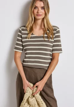 Gestreiftes Strukturshirt