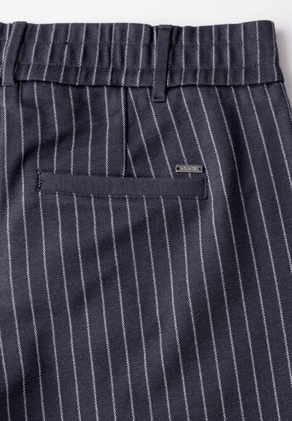 Gestreifte Wide Leg Hose