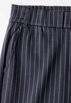 Gestreifte Wide Leg Hose