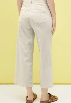 Gestreifte Wide Leg Hose