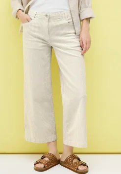 Gestreifte Wide Leg Hose