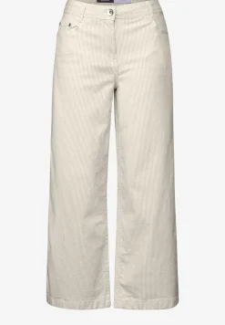 Gestreifte Wide Leg Hose