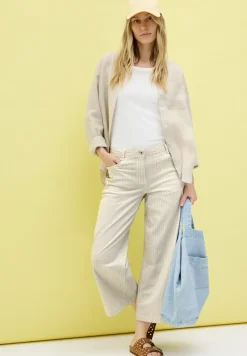 Gestreifte Wide Leg Hose