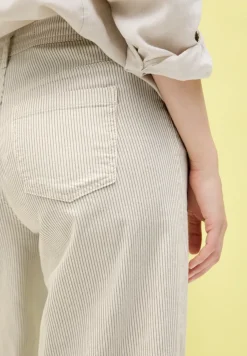 Gestreifte Wide Leg Hose