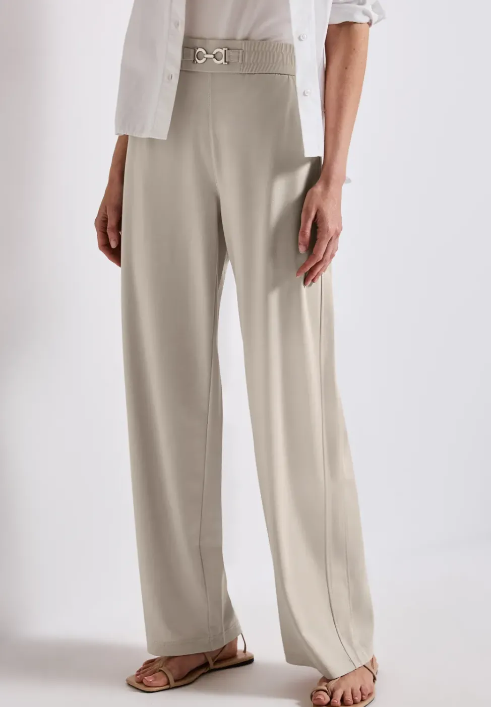 Glitzernde Wide Leg Hose