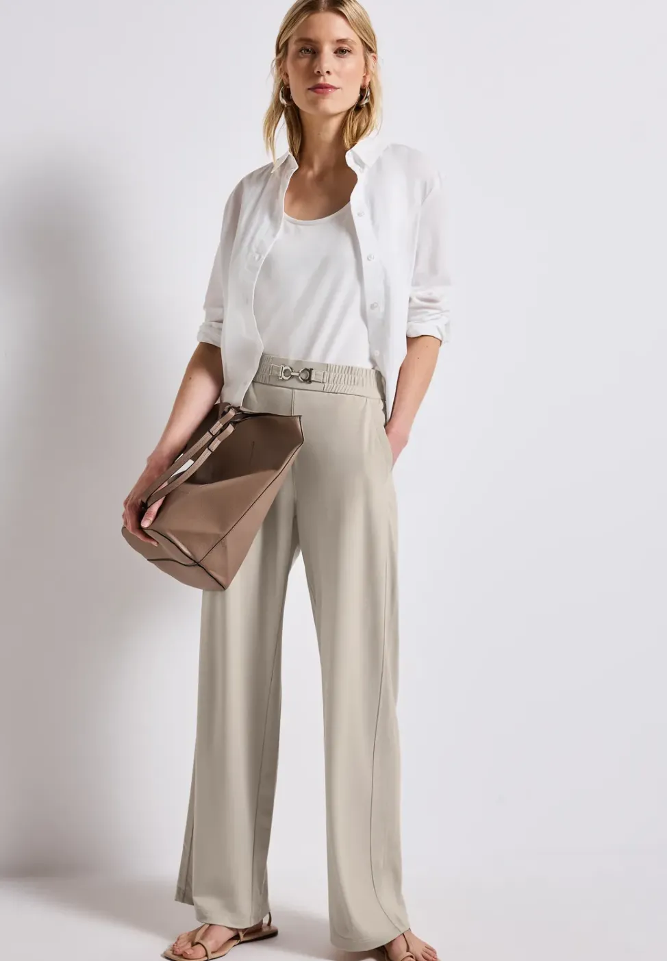 Glitzernde Wide Leg Hose