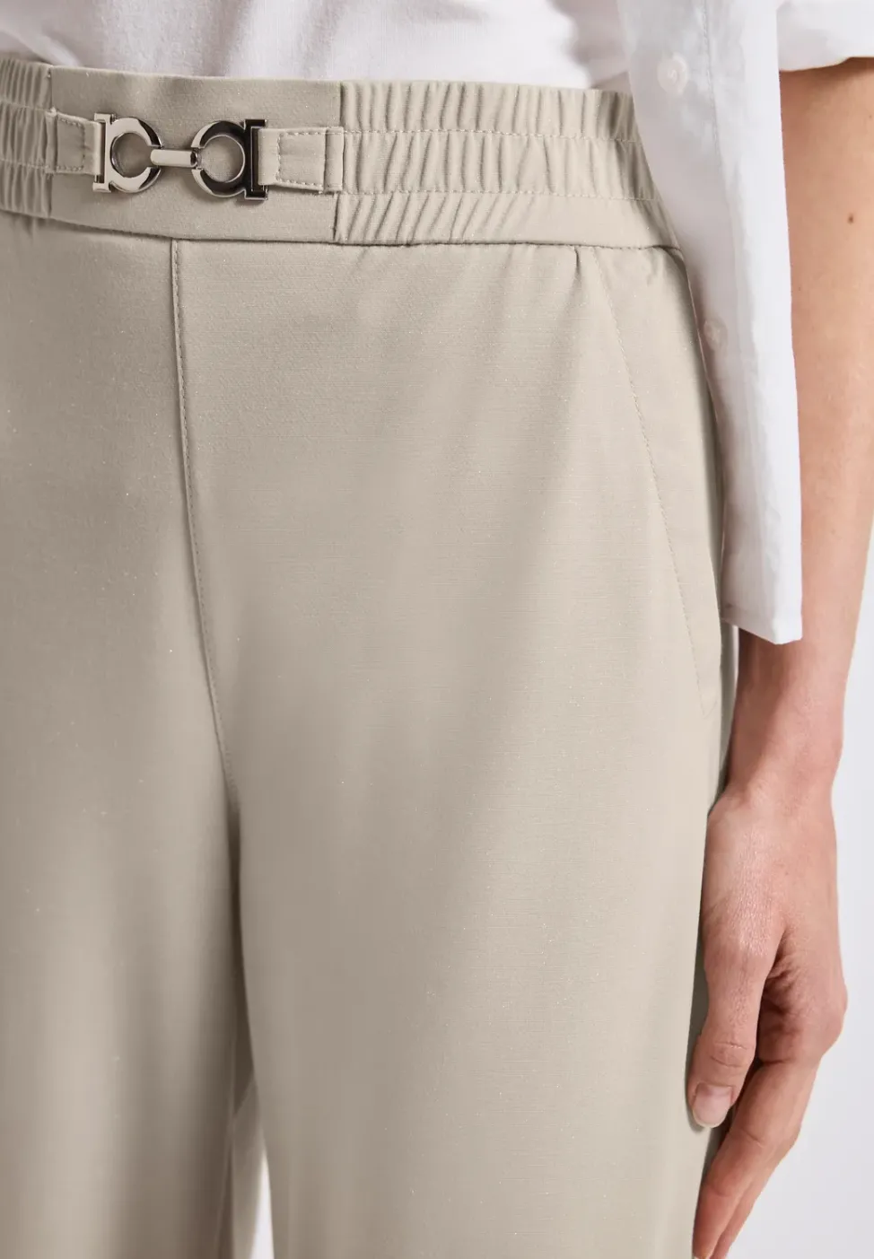 Glitzernde Wide Leg Hose