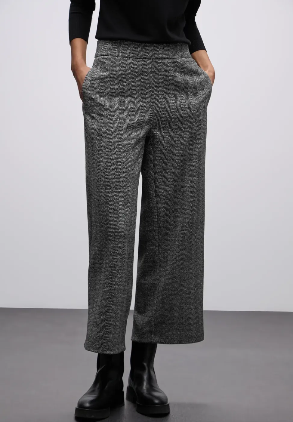 Glitzernde Wide Leg Hose