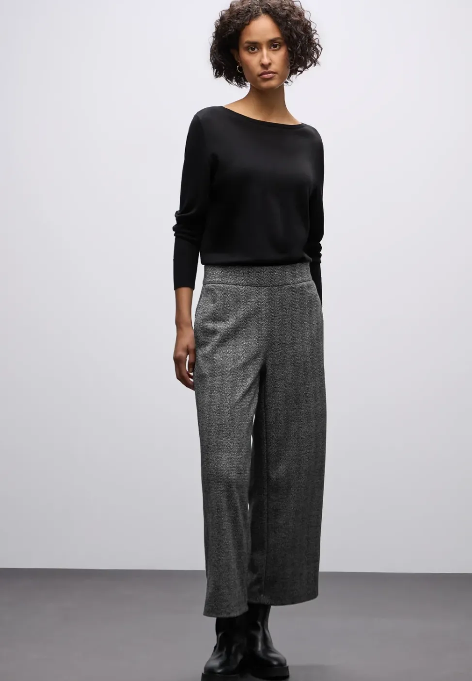 Glitzernde Wide Leg Hose