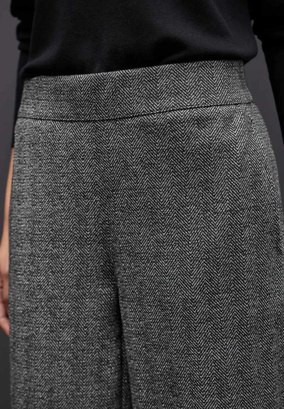 Glitzernde Wide Leg Hose