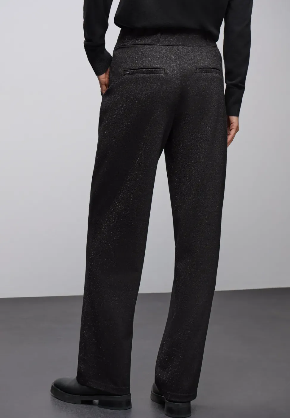 Glitzernde Straight Leg Hose