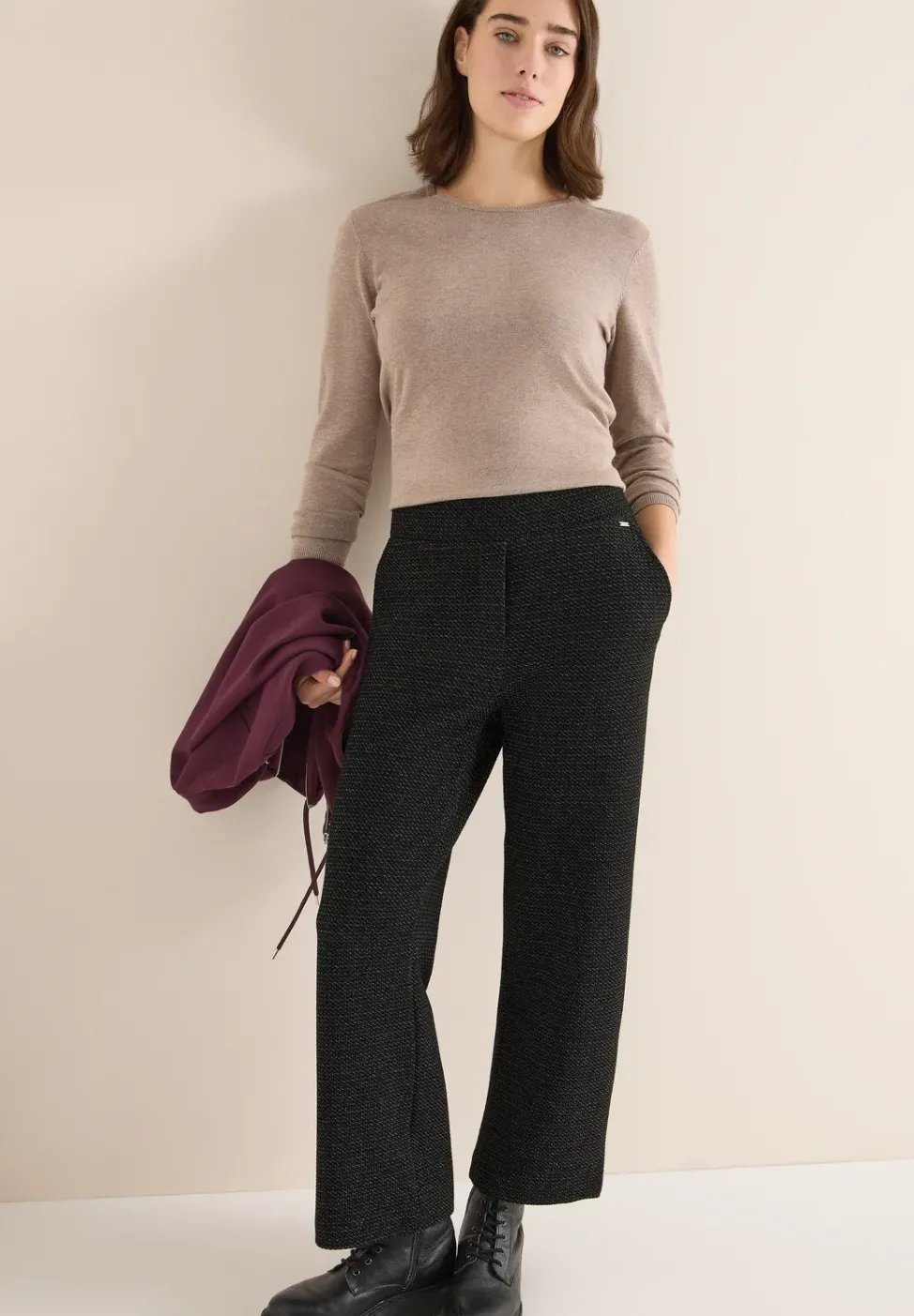 Glitzernde Wide Leg Hose
