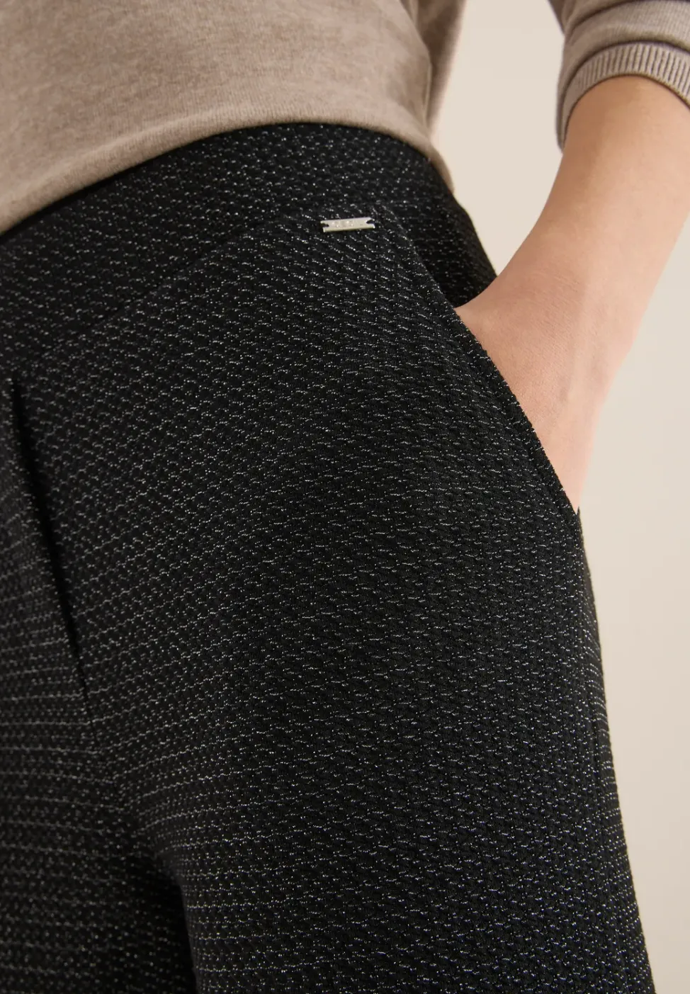 Glitzernde Wide Leg Hose