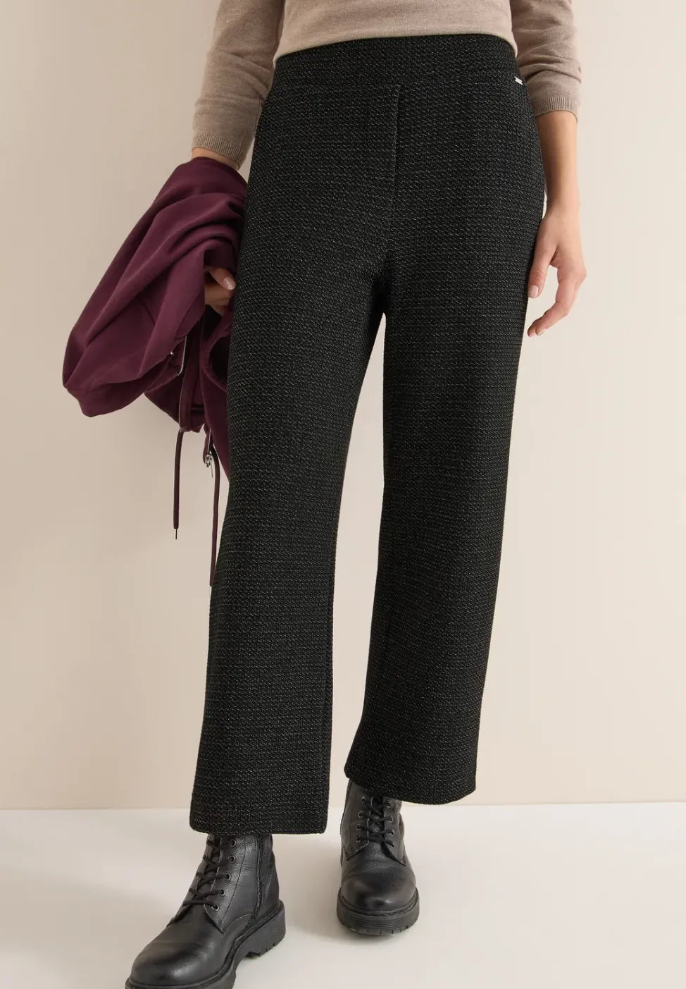Glitzernde Wide Leg Hose