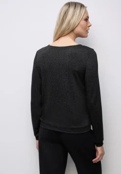 Glitzer Strick-Look Shirt