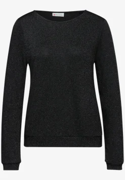 Glitzer Strick-Look Shirt