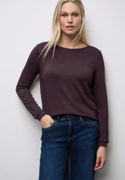 Glitzer Strick-Look Shirt