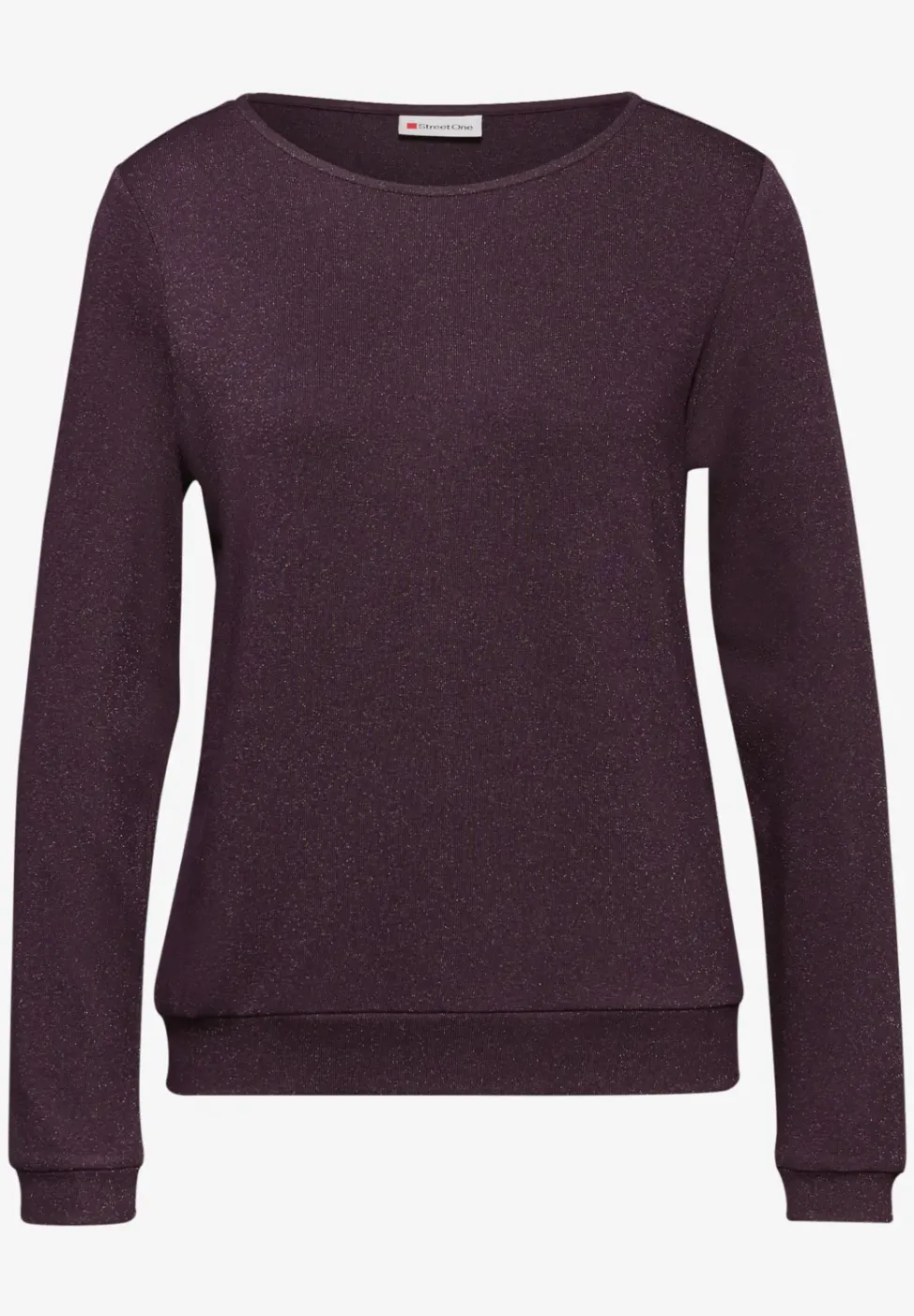 Glitzer Strick-Look Shirt