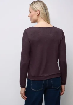Glitzer Strick-Look Shirt