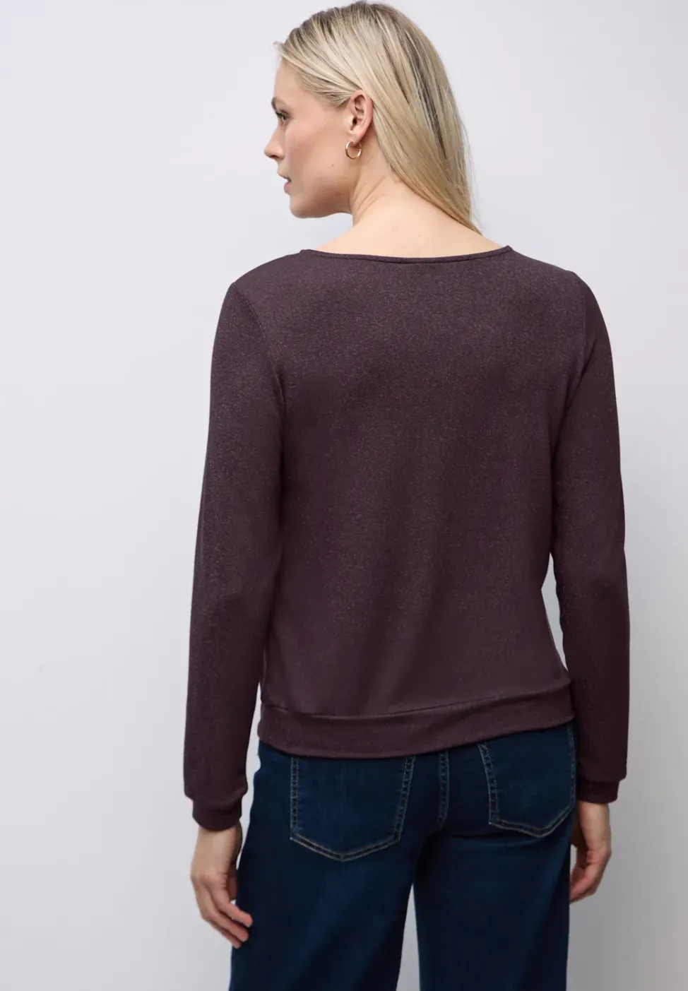 Glitzer Strick-Look Shirt