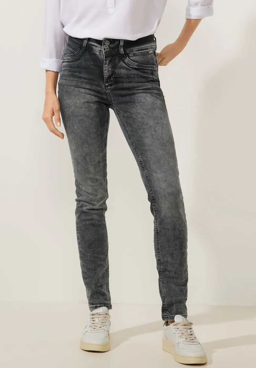 Graue Slim Fit Jeans