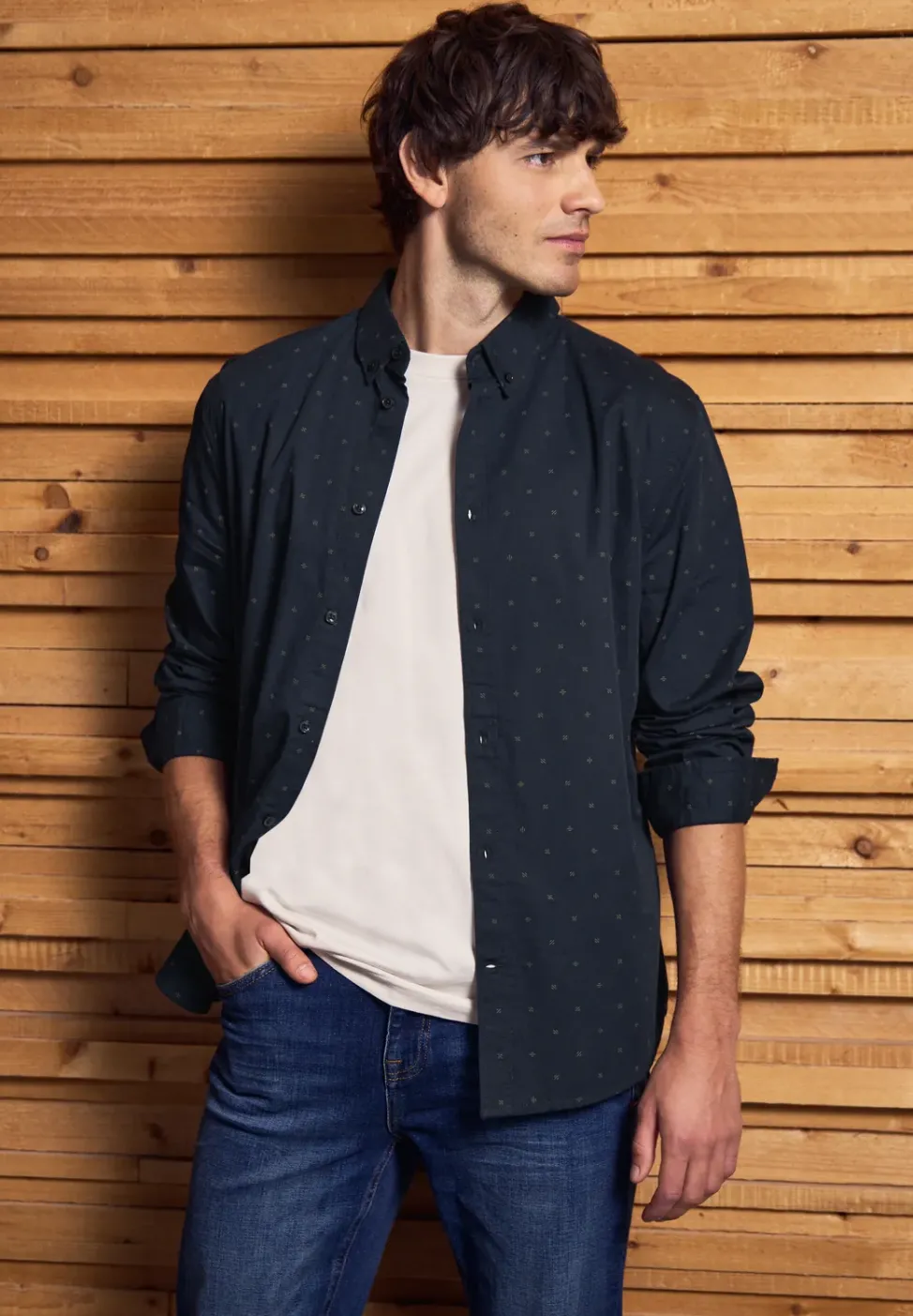 Hemd mit Minimal Print