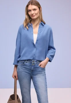 Hemdbluse im Washed-Look