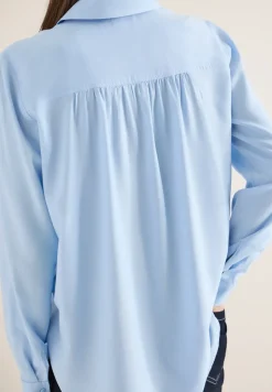 Hemdbluse in Unifarbe