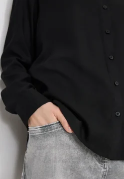 Hemdbluse in Unifarbe
