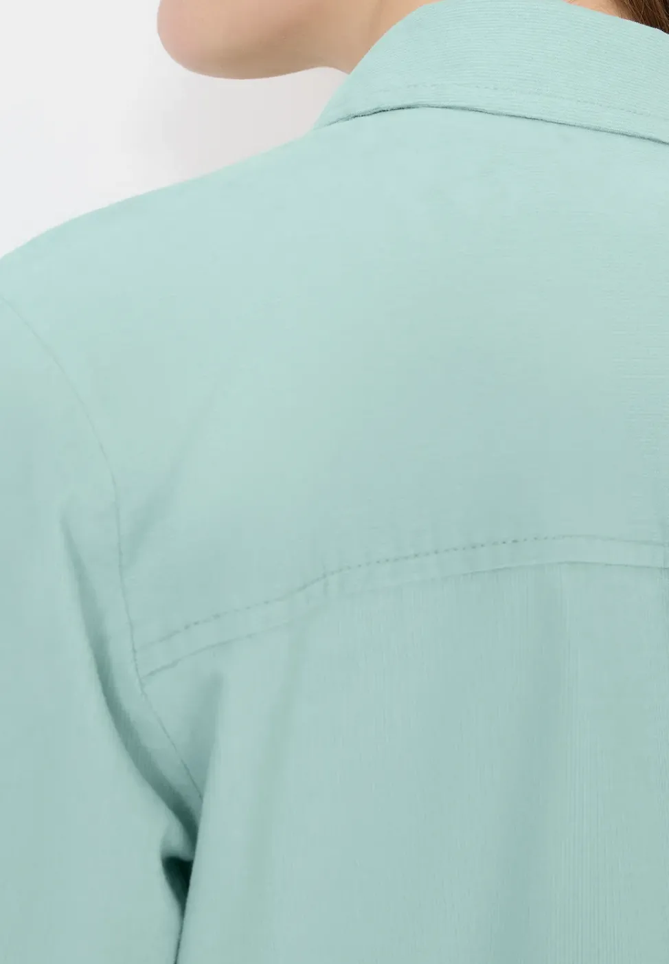 Hemdbluse in Unifarbe