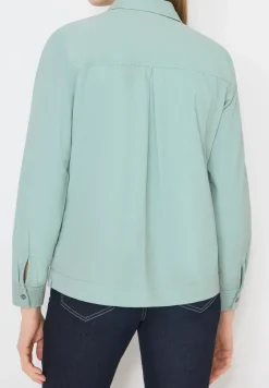 Hemdbluse in Unifarbe
