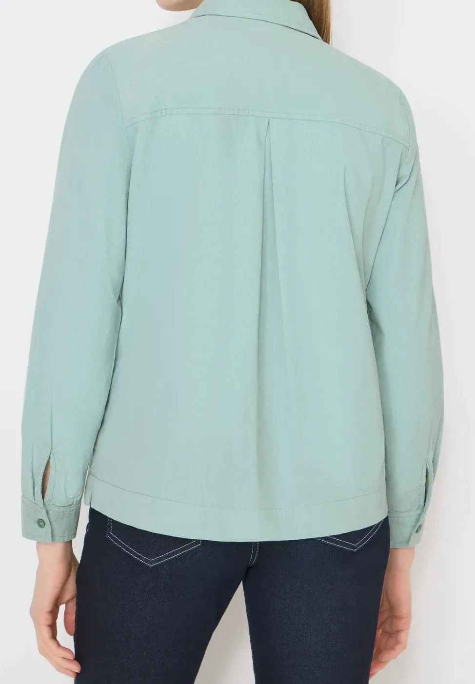 Hemdbluse in Unifarbe