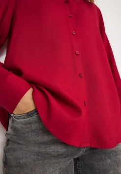 Hemdbluse in Unifarbe