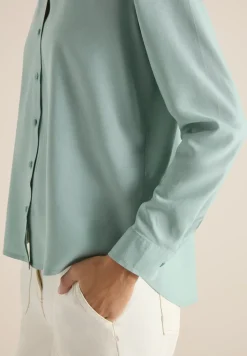 Hemdbluse in Unifarbe