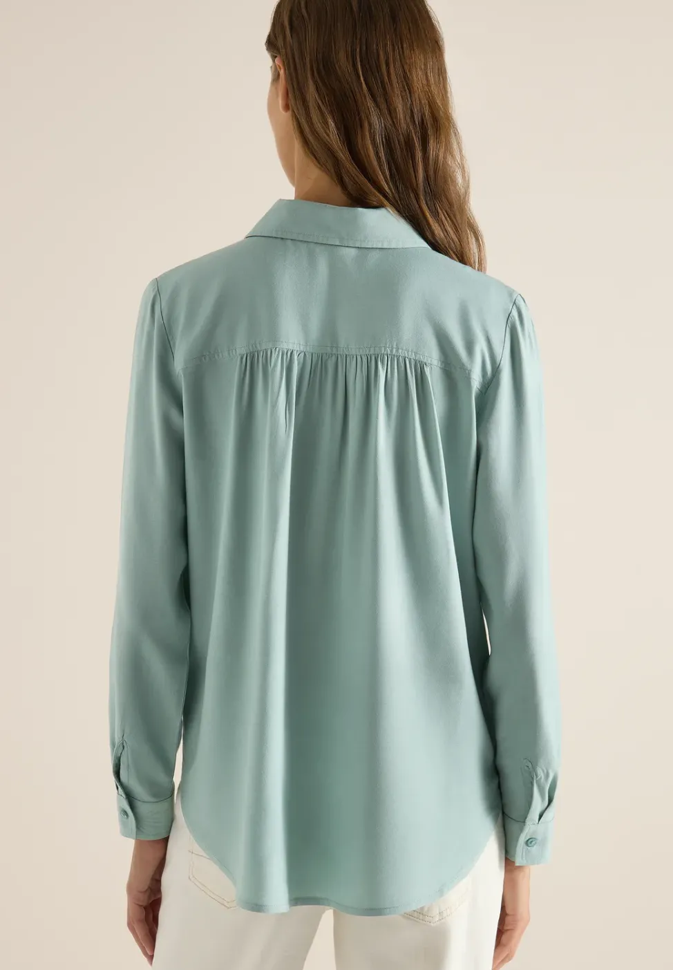 Hemdbluse in Unifarbe