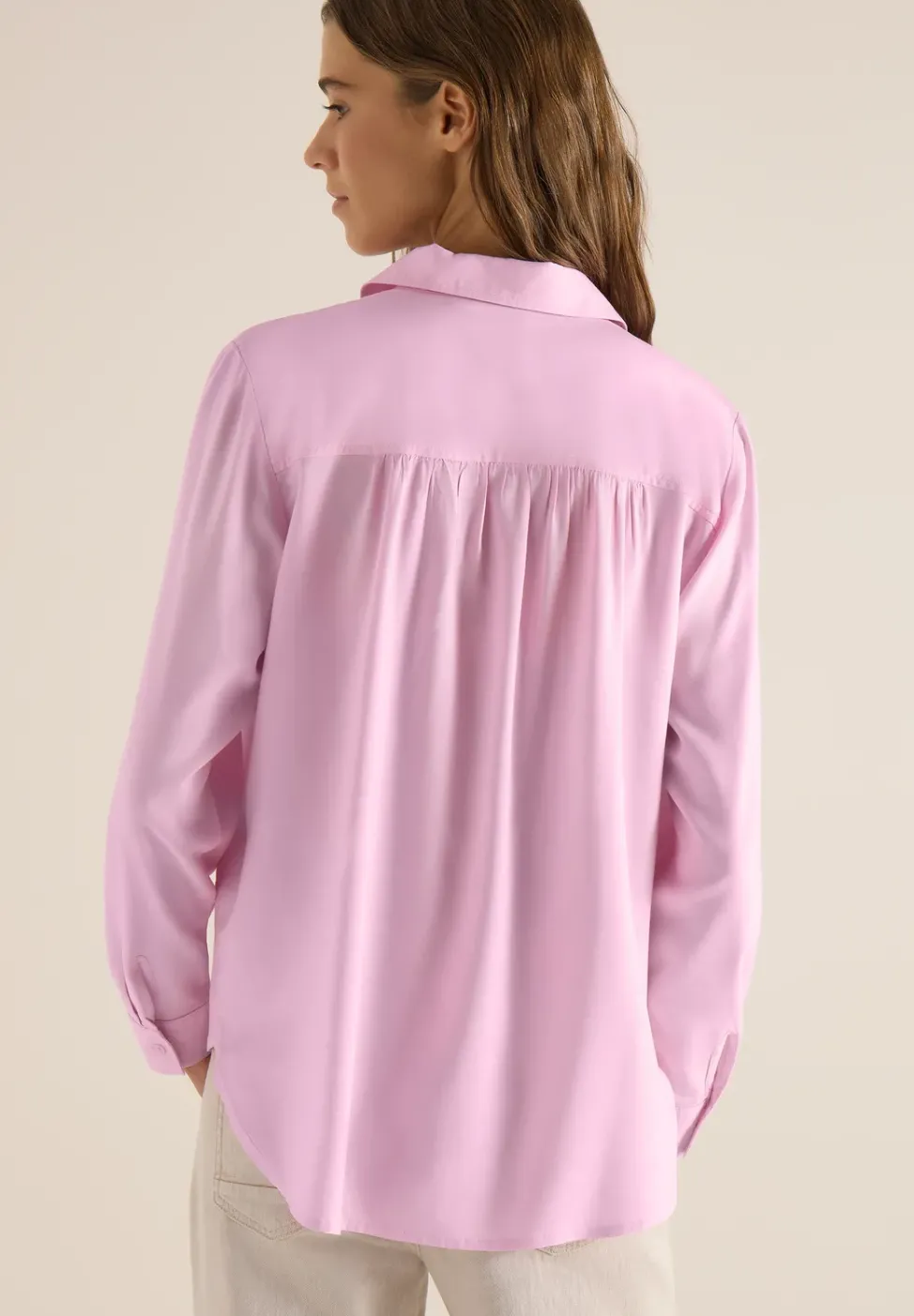 Hemdbluse in Unifarbe