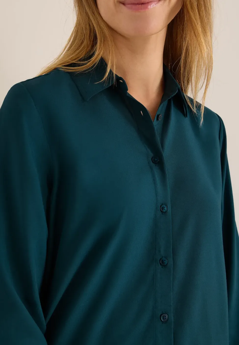 Hemdbluse in Unifarbe