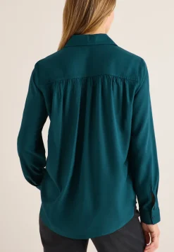 Hemdbluse in Unifarbe